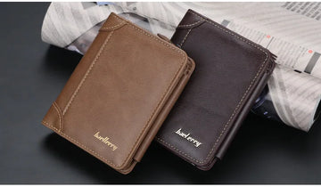 Vintage Zipper Leather Wallet
