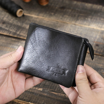 Vintage Leather Trifold Wallet